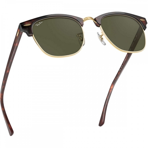 Ray Ban Clubmaster Green G15 Lenses RB3016 Tortoise Frame - Picture 4 of 15